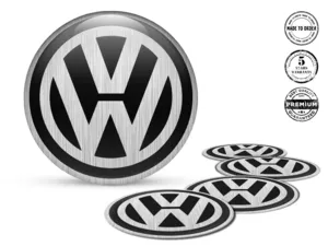 VW Emblema Bombado Diseño Logos de Rueda en Resina
